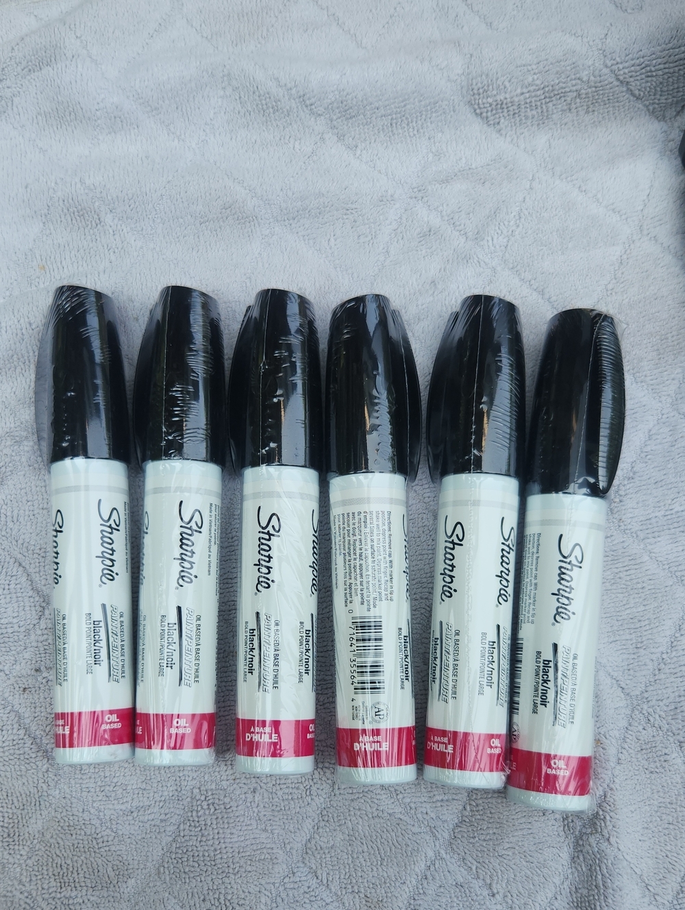 Marker Paint Black ink Oil Based Bold pink bottom point school art lot 6 NEW BOX